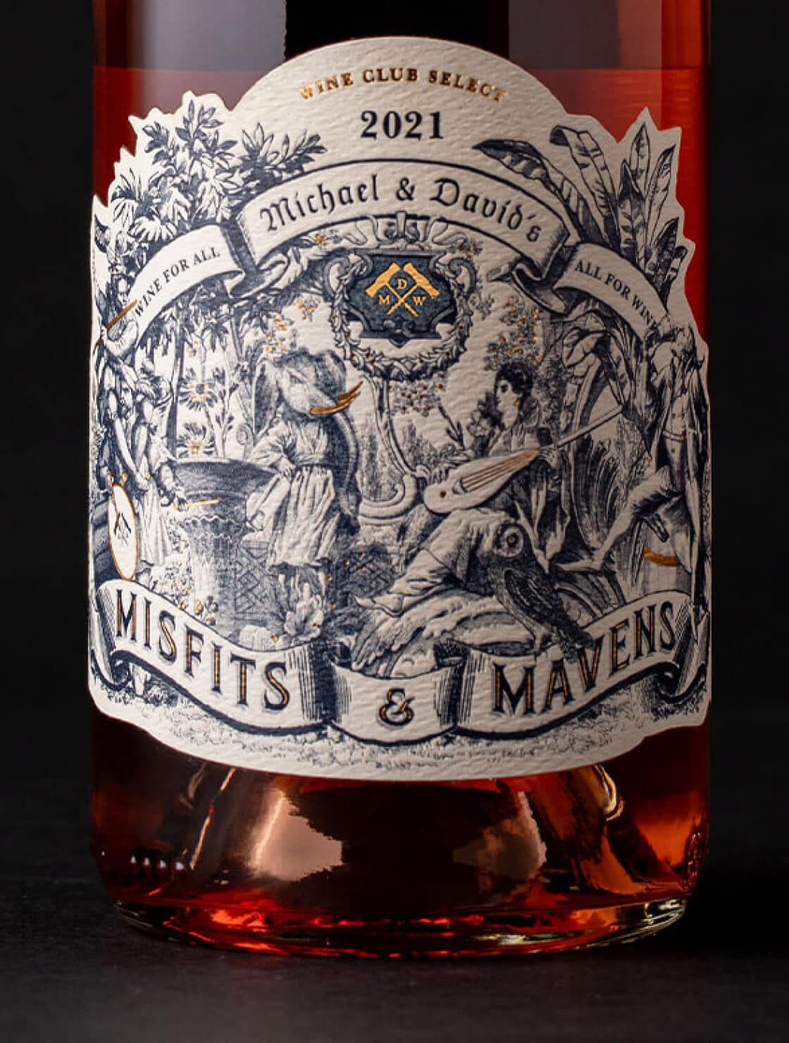 Wine packaging design with illustration and bold storytelling