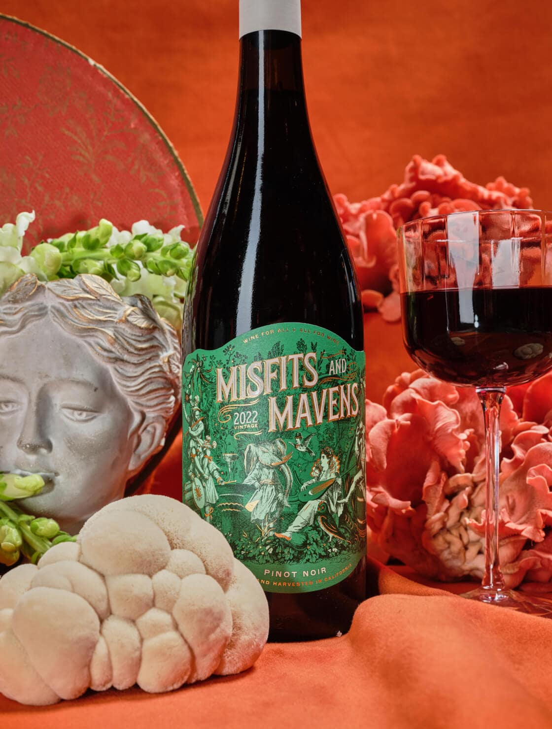 Wine packaging design with illustration and bold storytelling