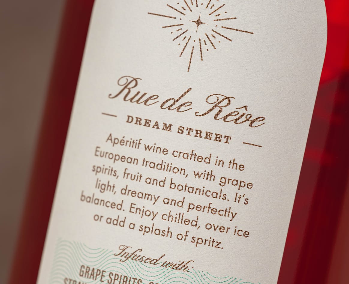 Apéritif label design by Makers & Allies