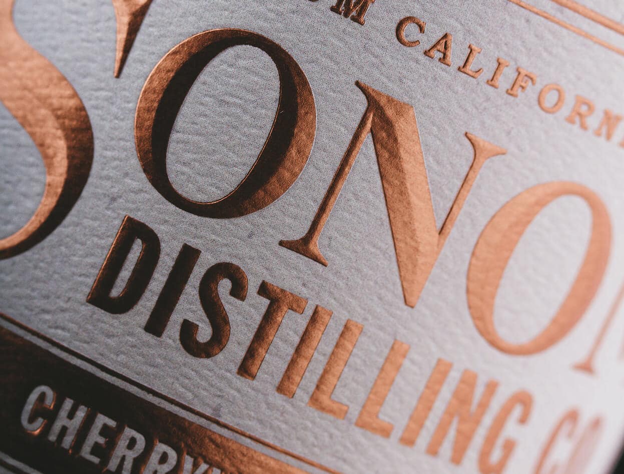 Premium Spirits Packaging Design Close Up
