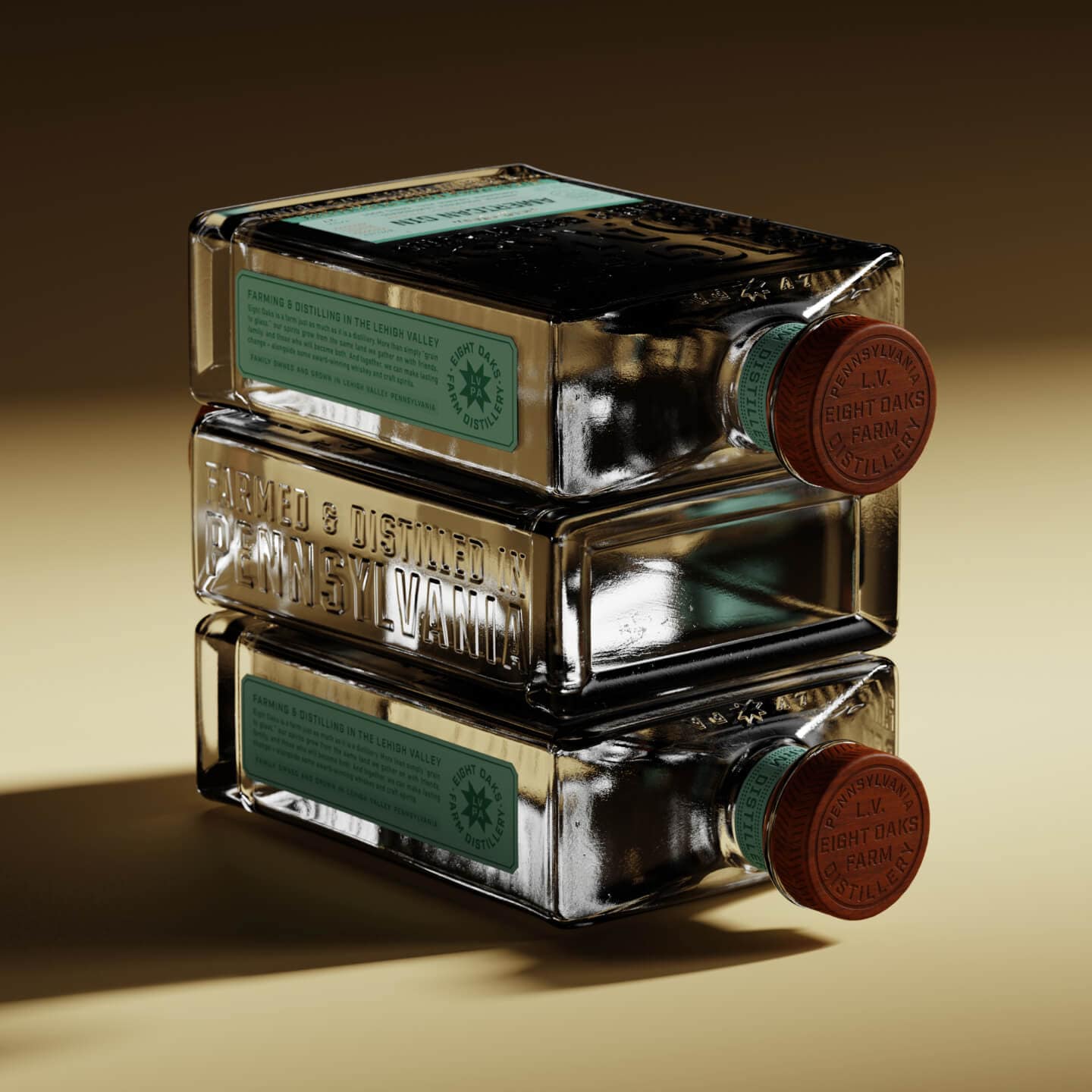 Eight Oaks Gin Stack of Bottles