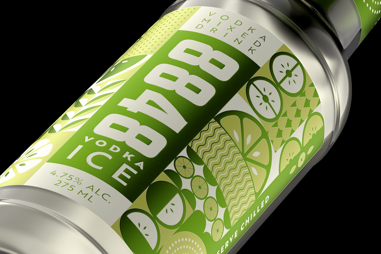 8848 Vodka Ice RTD vodka cocktail packaging design