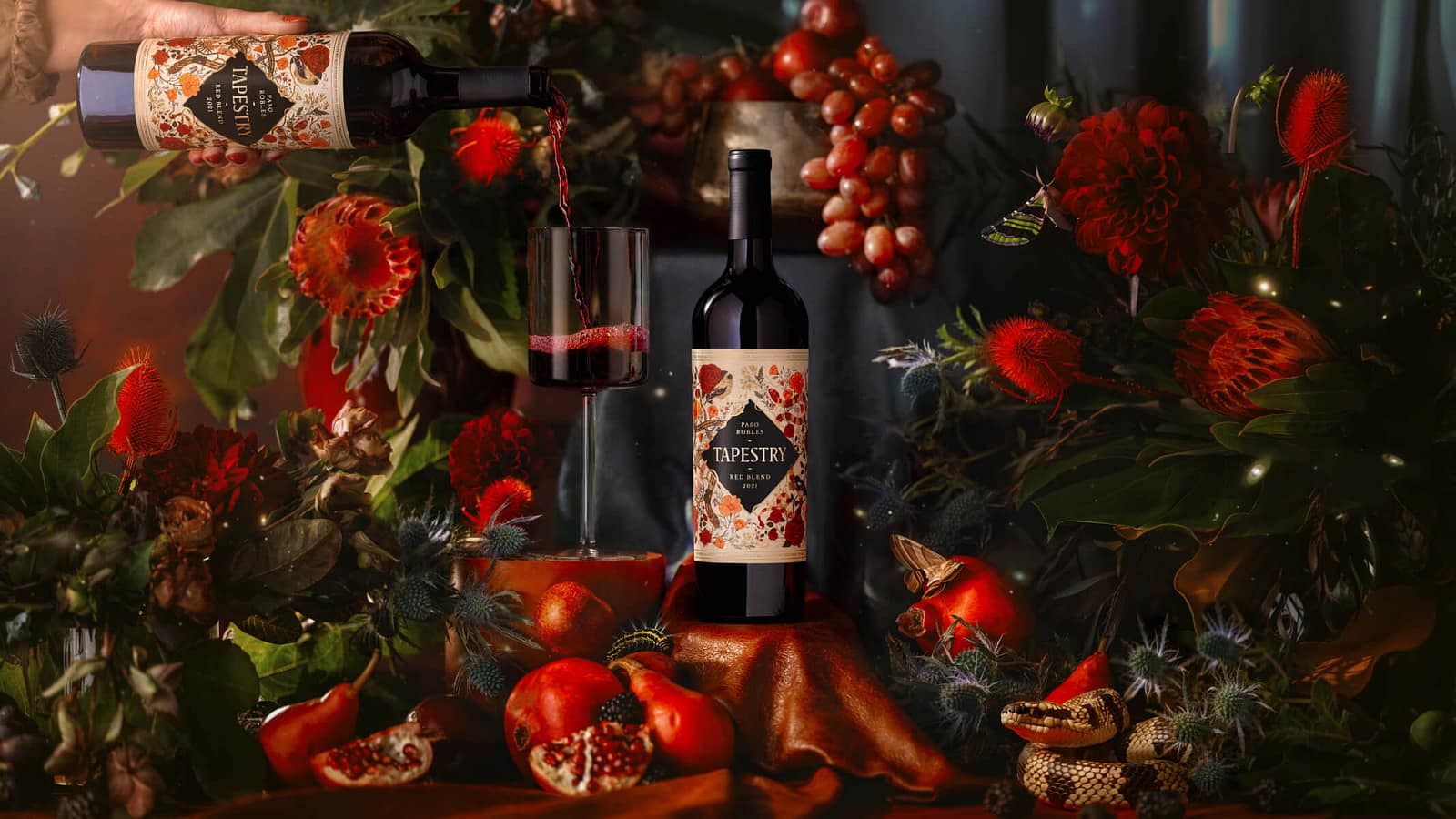 Tapestry Wines label design by wine branding agency Makers & Allies