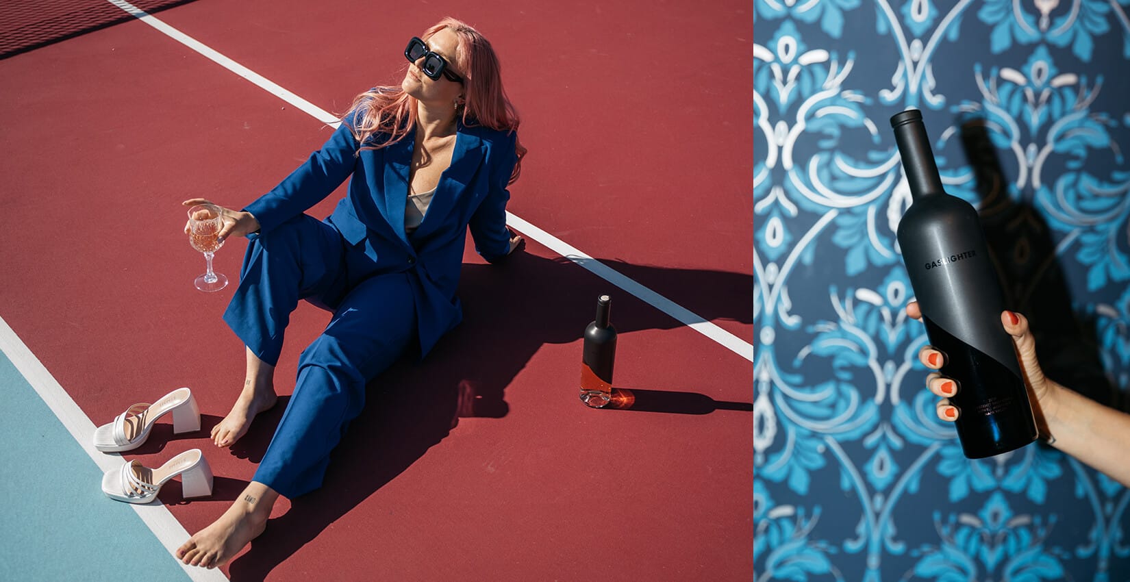 Photo production for Gaslighter Wine marketing campaign