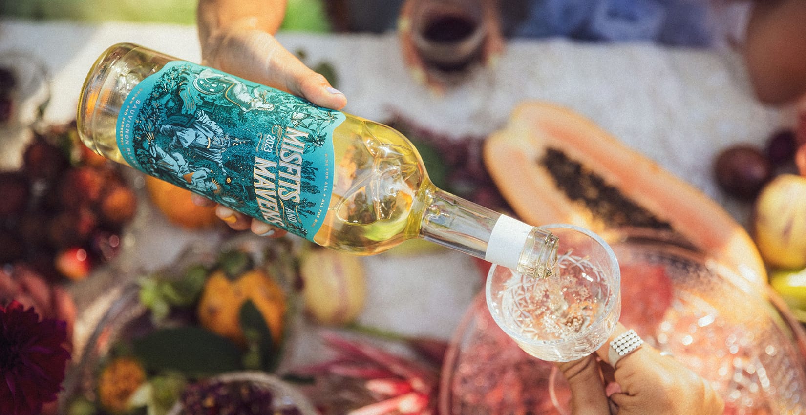 Misfits & Mavens wine label design by Makers & Allies