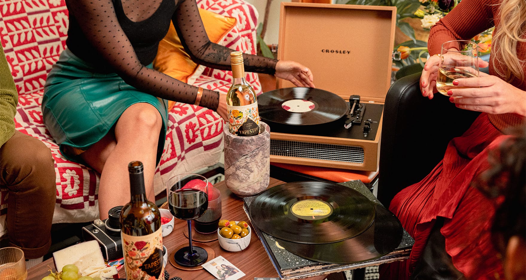 Wine branding agency case study featuring Tapestry Wines in lifestyle photography