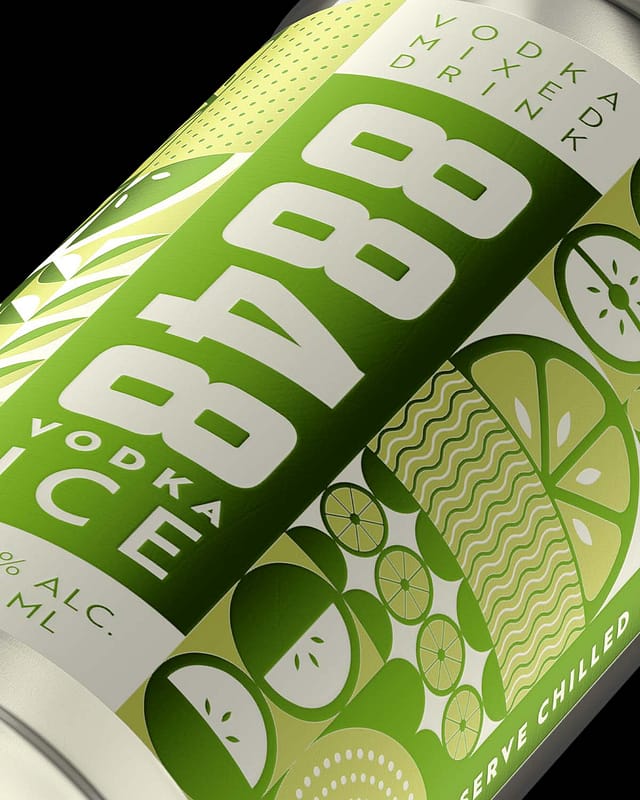 8848 Vodka Ice RTD vodka cocktail packaging design