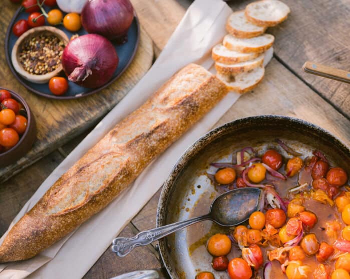 Etude tomatoes bread ingredients
