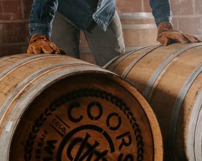 Coors Whiskey Co Five Trail barrel rolling