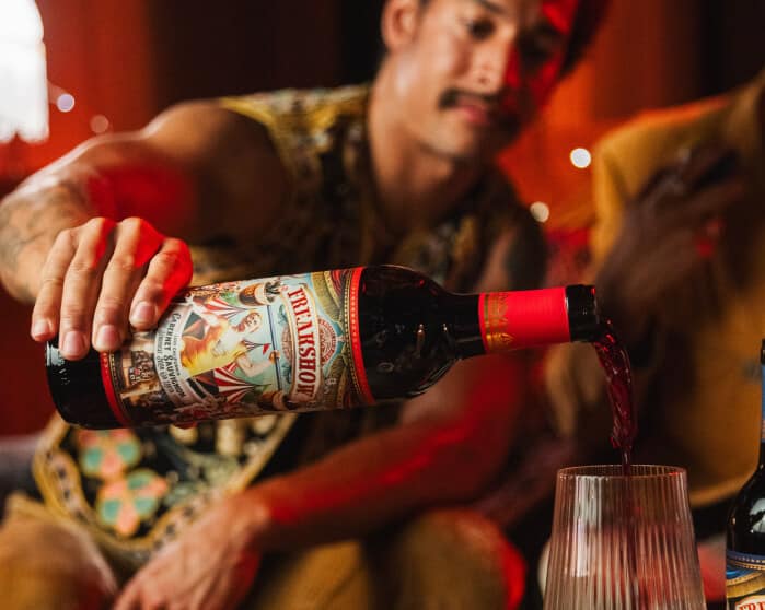 Freakshow Cabernet Wine Pour