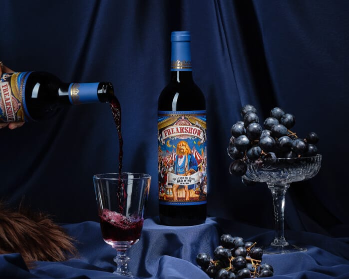 Freakshow Red Wine Being Poured