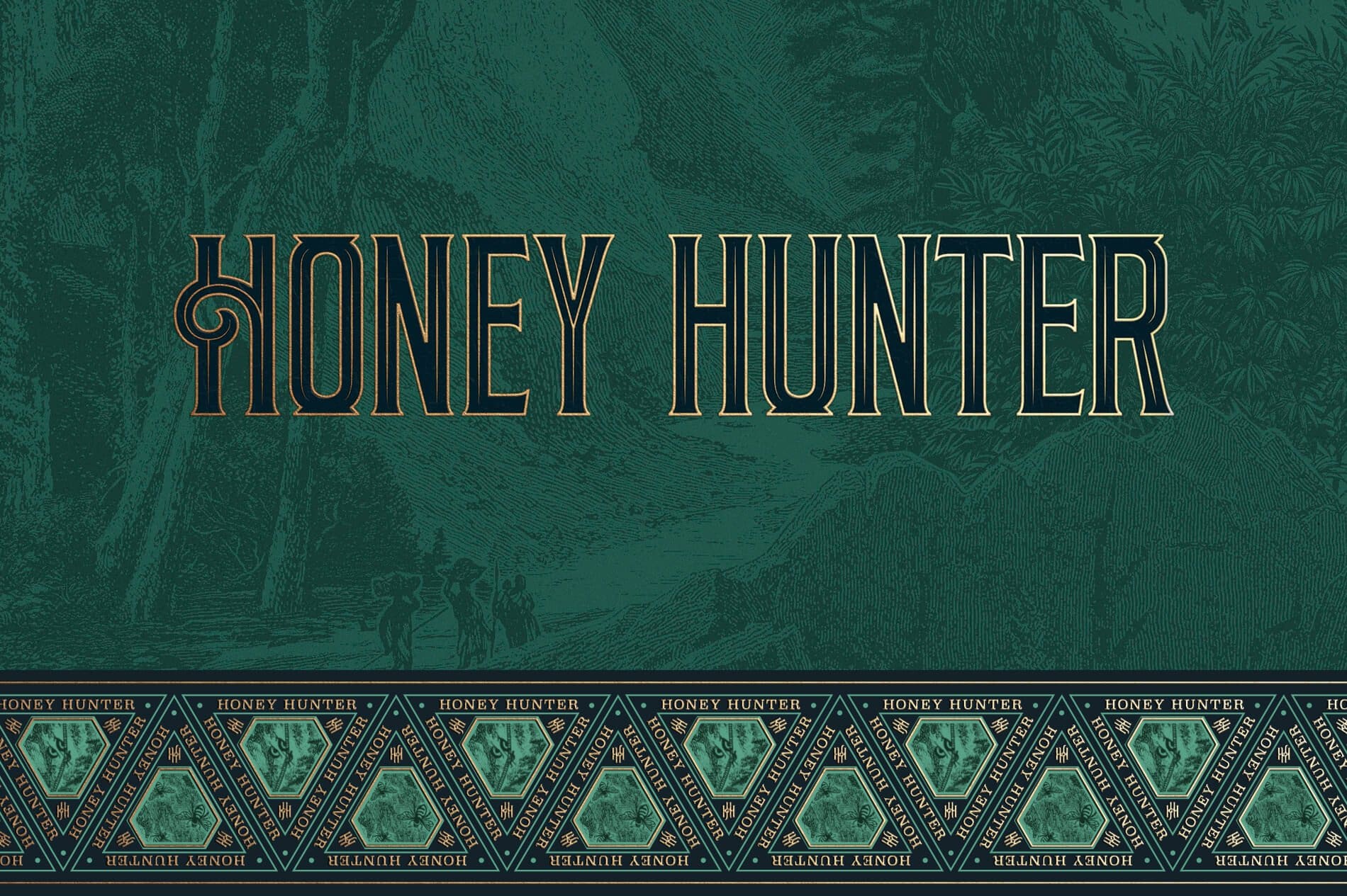honey hunter logo image illustration